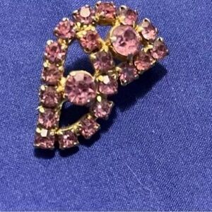 Vintage Kramer Of New York Pink Crystal Brooch
